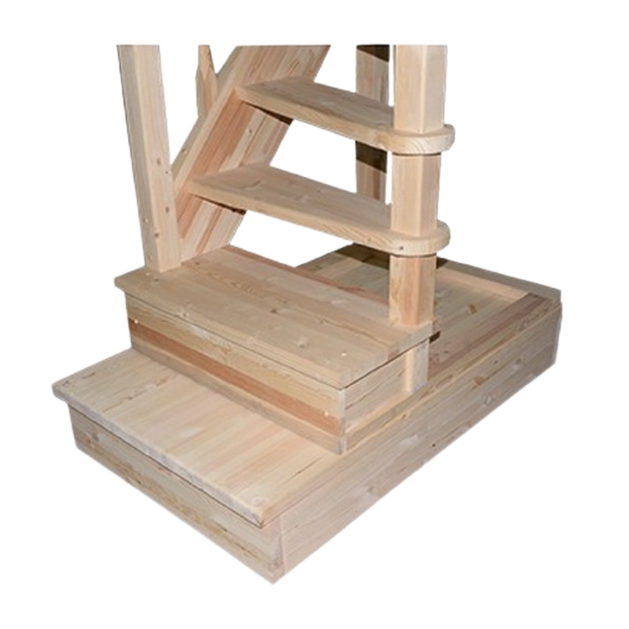 Купить деревянную экономичная лестницу с поворотом Мельника MZ