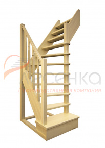 Деревянная лестница с поворотом на 90 градусов своими руками