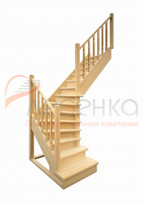 Двухпролетная лестница - 65 фото