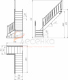 Деревянная межэтажная лестница ЛЕС-04 - превью фото 3