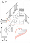 Комбинированная межэтажная лестница ЛЕС-15 - превью фото 2